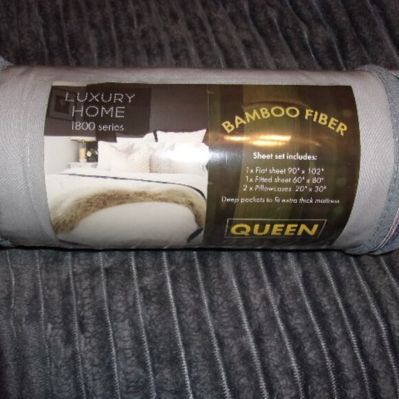 New Luxury Home 1800 series QUEEN size Bamboo Fiber Sheets - Picture 1 of 3